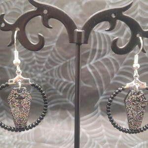 Coffin Hoop Earrings