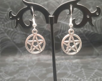 Pentagram Drop Earrings