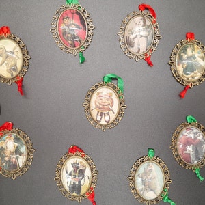 Victoriaanse kerstkaartversieringen, kerstboomversieringen, Krampus-versieringen