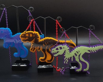 Tyrannosaurus Rex Dinosaur Skeleton Necklace, T-Rex Necklace