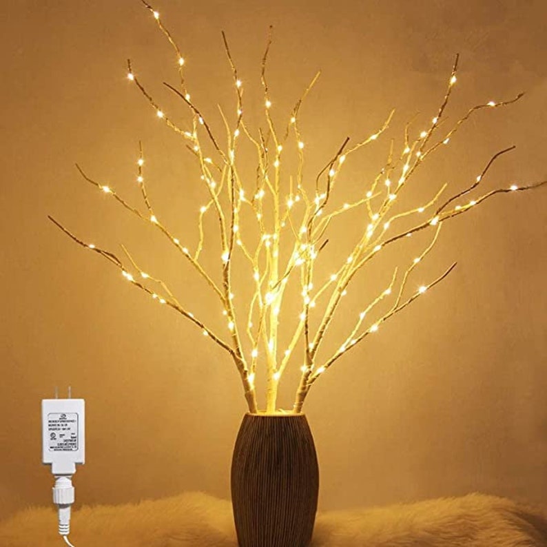 150 LED Lighted White Birch Branches 3 Pack Etsy