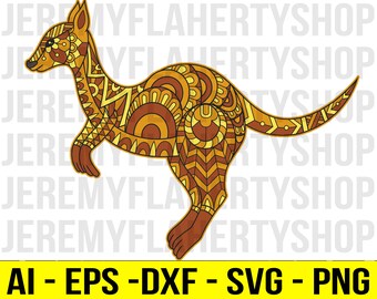 Download Kangaroo Mandala Svg Etsy