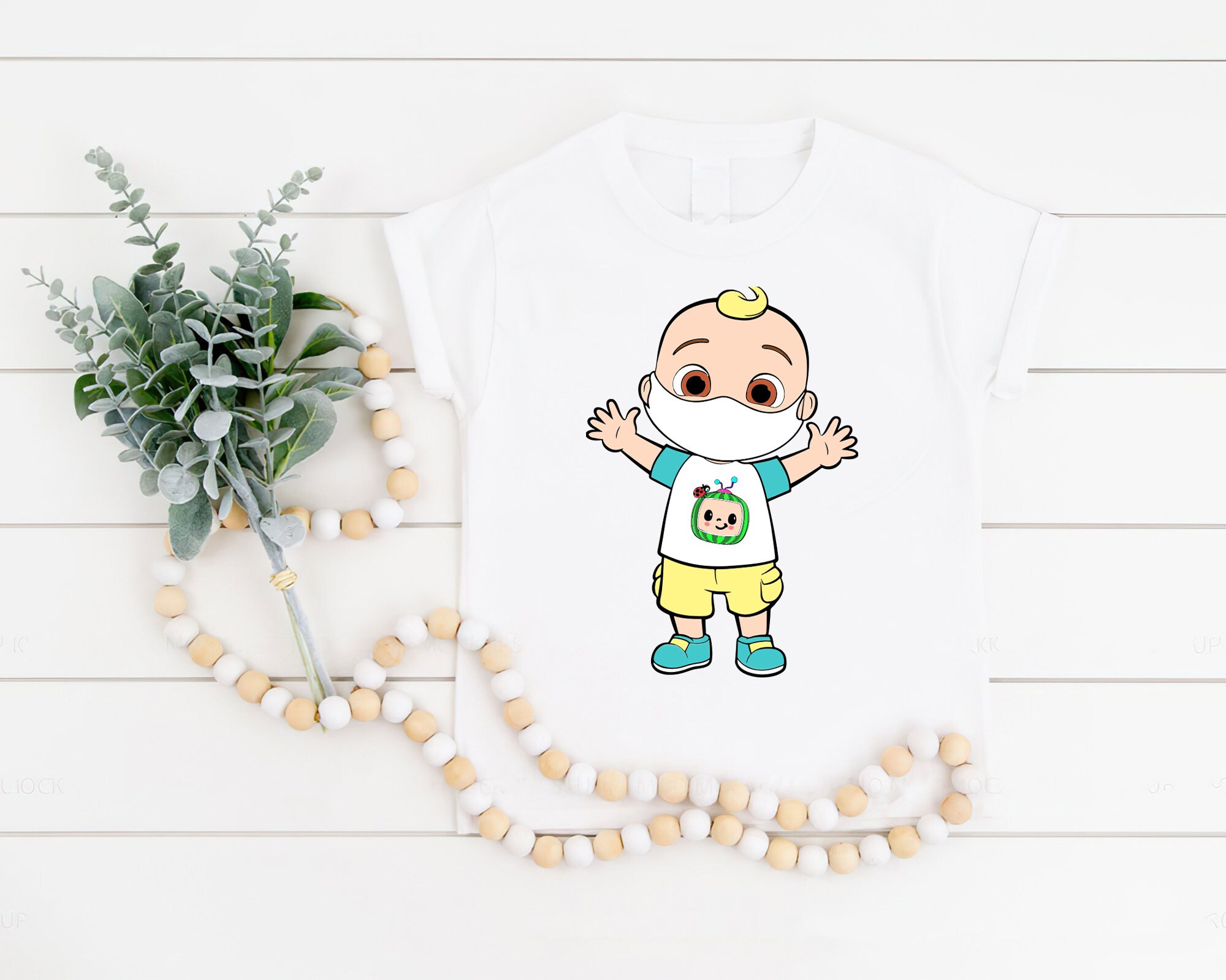 Cocomelon JJ mit Gesichtsmaske Svg Cocomelon Party Logo ...