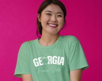 Georgia Tee, Georgia State Tee, Peach State, South Shirt, Southern State Tee, Vacation Merch, Travel Tee, Cute Shirt, Unisex Cotton, Gift