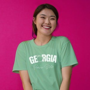 Georgia Tee, Georgia State Tee, Peach State, South Shirt, Southern State Tee, Vacation Merch, Travel Tee, Cute Shirt, Unisex Cotton, Gift