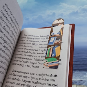 Bookshelf Bookmark, Book Lovers, Readers Bookmark, Cute Library Bookmark, Book Lovers Gift, Bookmark with Click, I Love Books, Fun Library
