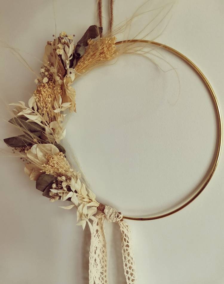 Couronne Fleurs Sèchées.