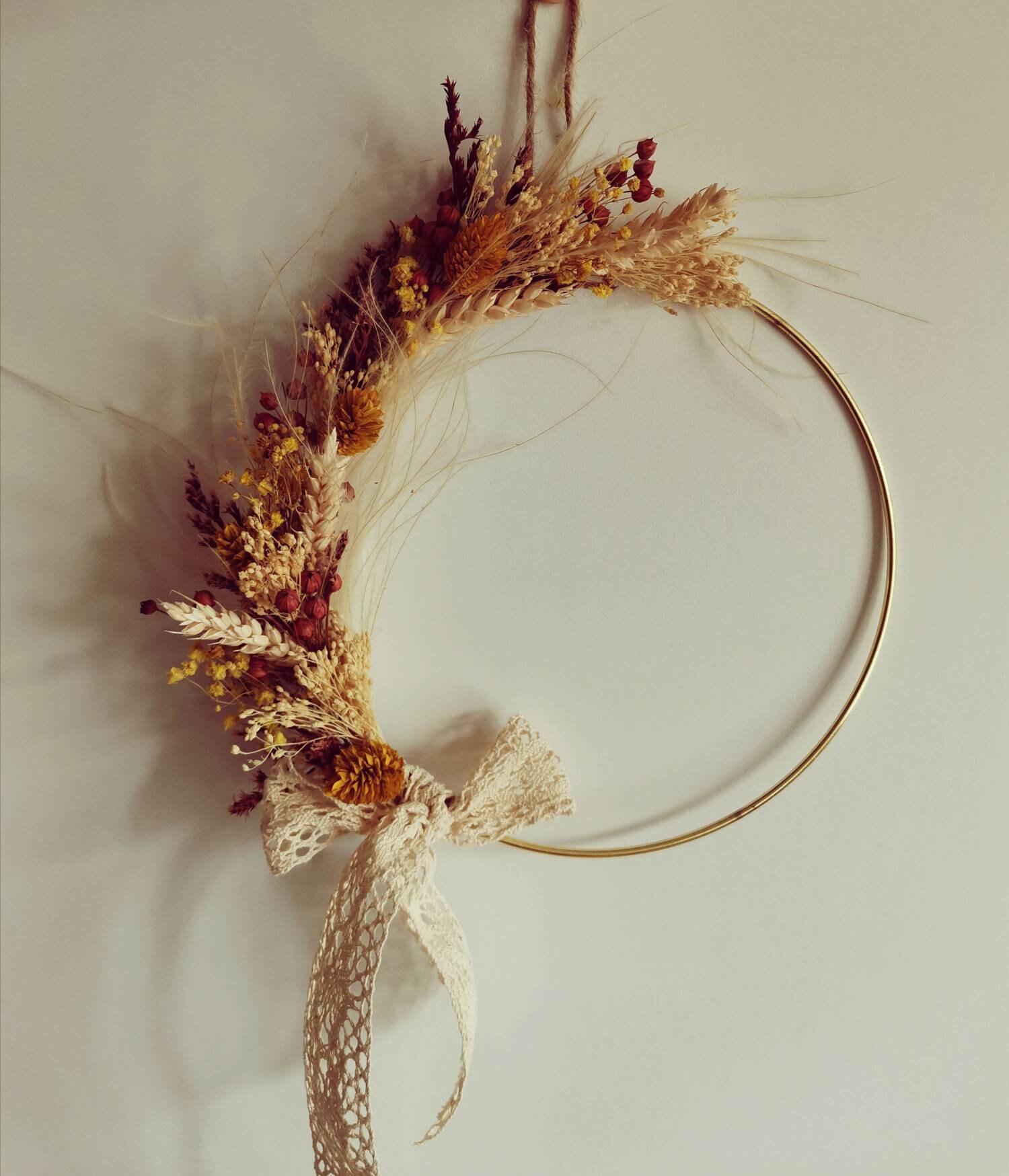 Couronne de Fleurs Séchées.