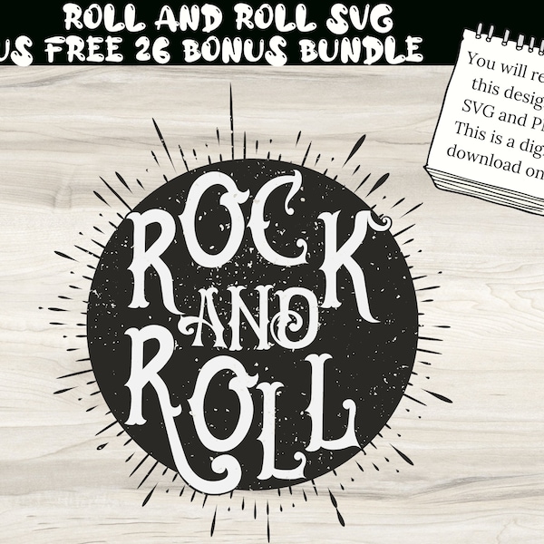 Rock n roll svg, guitar svg, music svg, rock svg, rock on svg, rock and roll svg, rock music svg, rock band svg, rock clipart