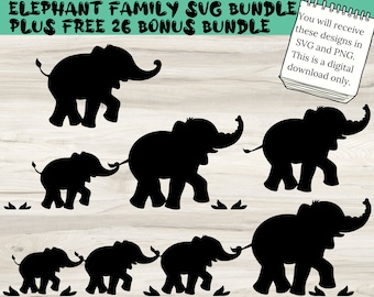 Elephant svg, elephant clipart, baby elephant svg, animal svg, cute baby elephant svg, elephant vector, mom and baby elephant svg