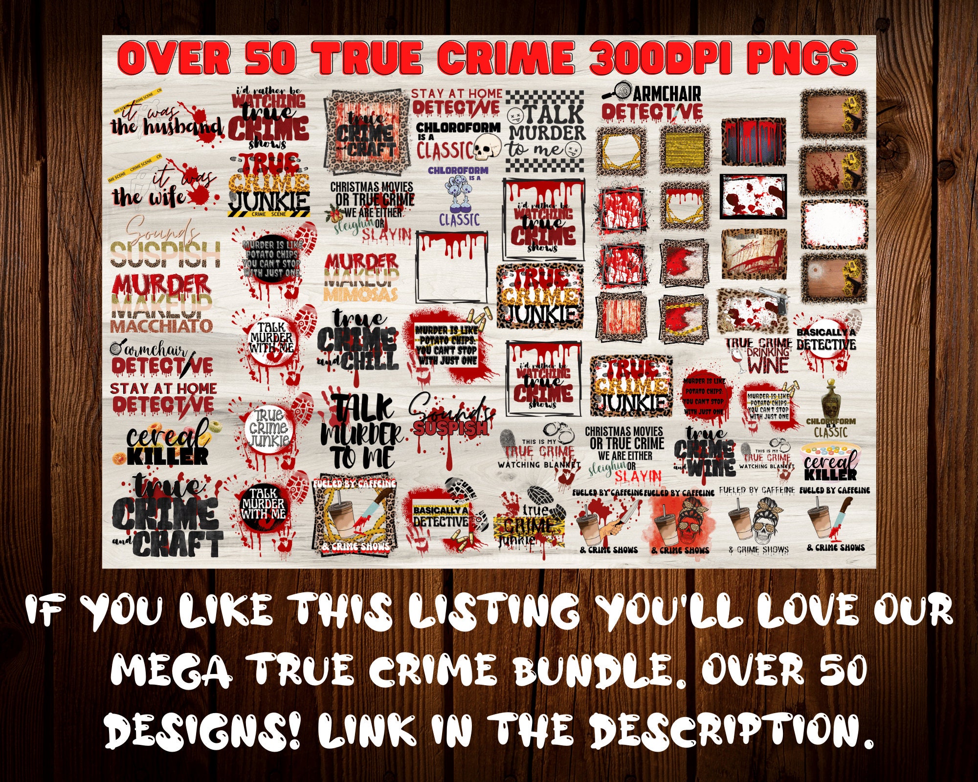 True Crime Junkie Png Serial Killer True Crime Crime Scene Etsy Canada