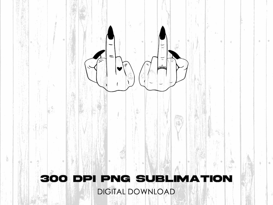 Rude Finger Sublimation, Middle Finger Png, Long Nails, Middle Finger