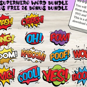 13 superhero speech bubble svg, speech bubble svg, pop art svg, superhero clipart, Svg Bundle