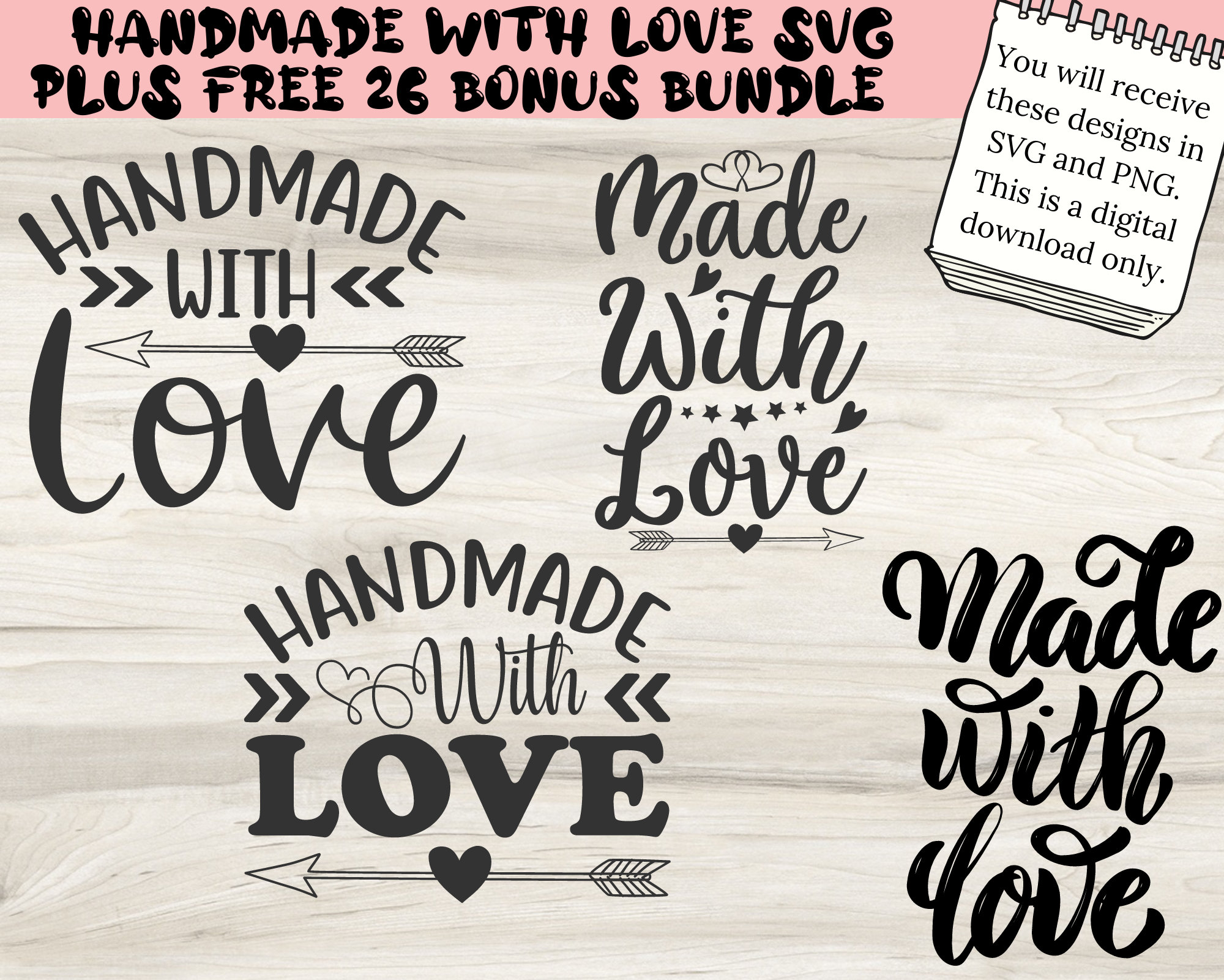 Sewn With Love Tags Printable. Made With Love Product Tags. Gift
