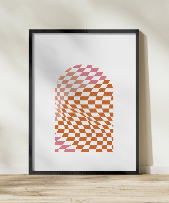 Retro Pattern Wall Art Retro Wall Art Retro Pattern Print Etsy