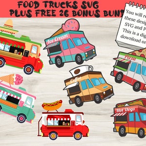 Food truck svg, Food truck png, food truck, hotdog svg, coffee svg, pizza svg, ice cream van svg, food truck clipart, food vans