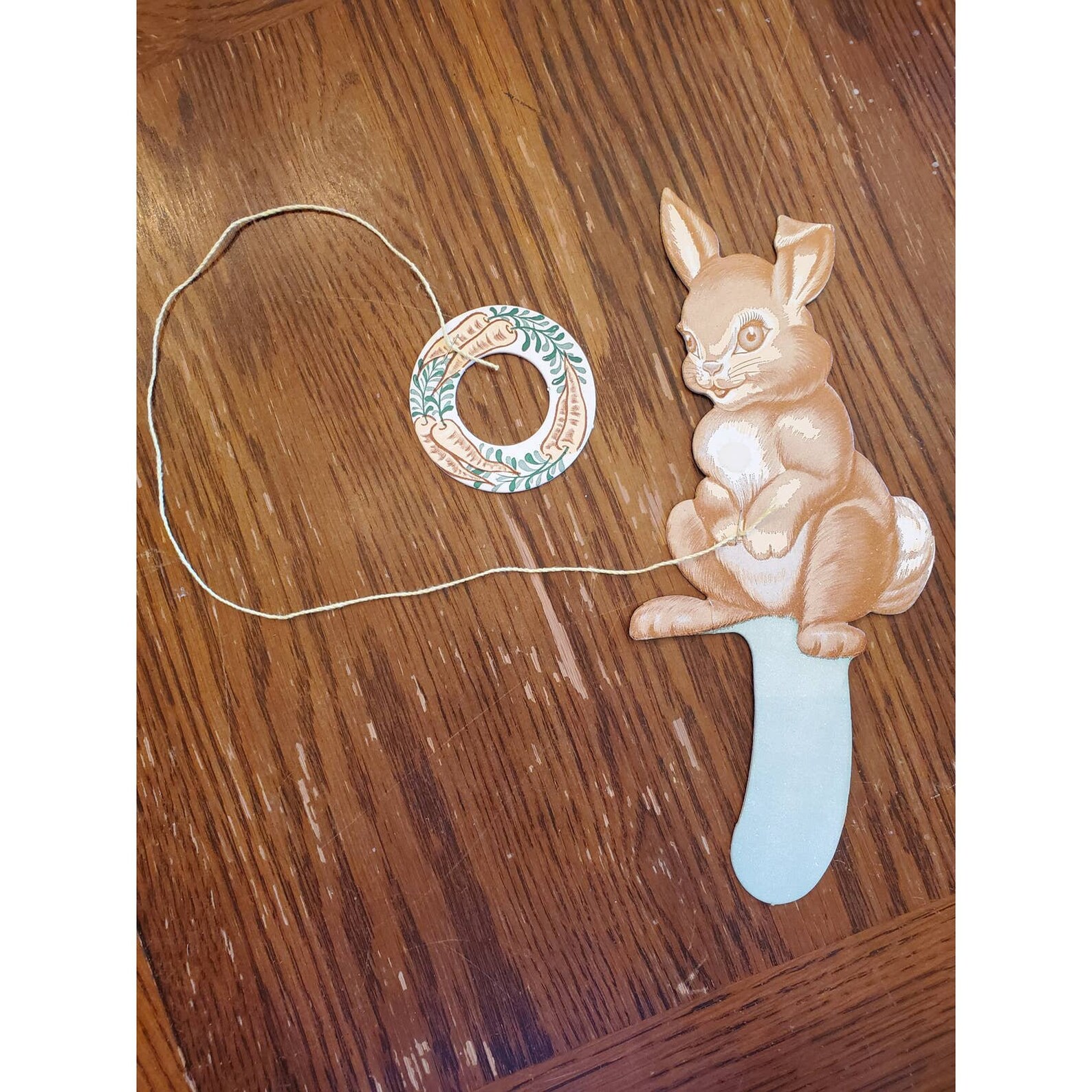 VTG Cardboard Ring Toss Handheld Game Bunny Etsy