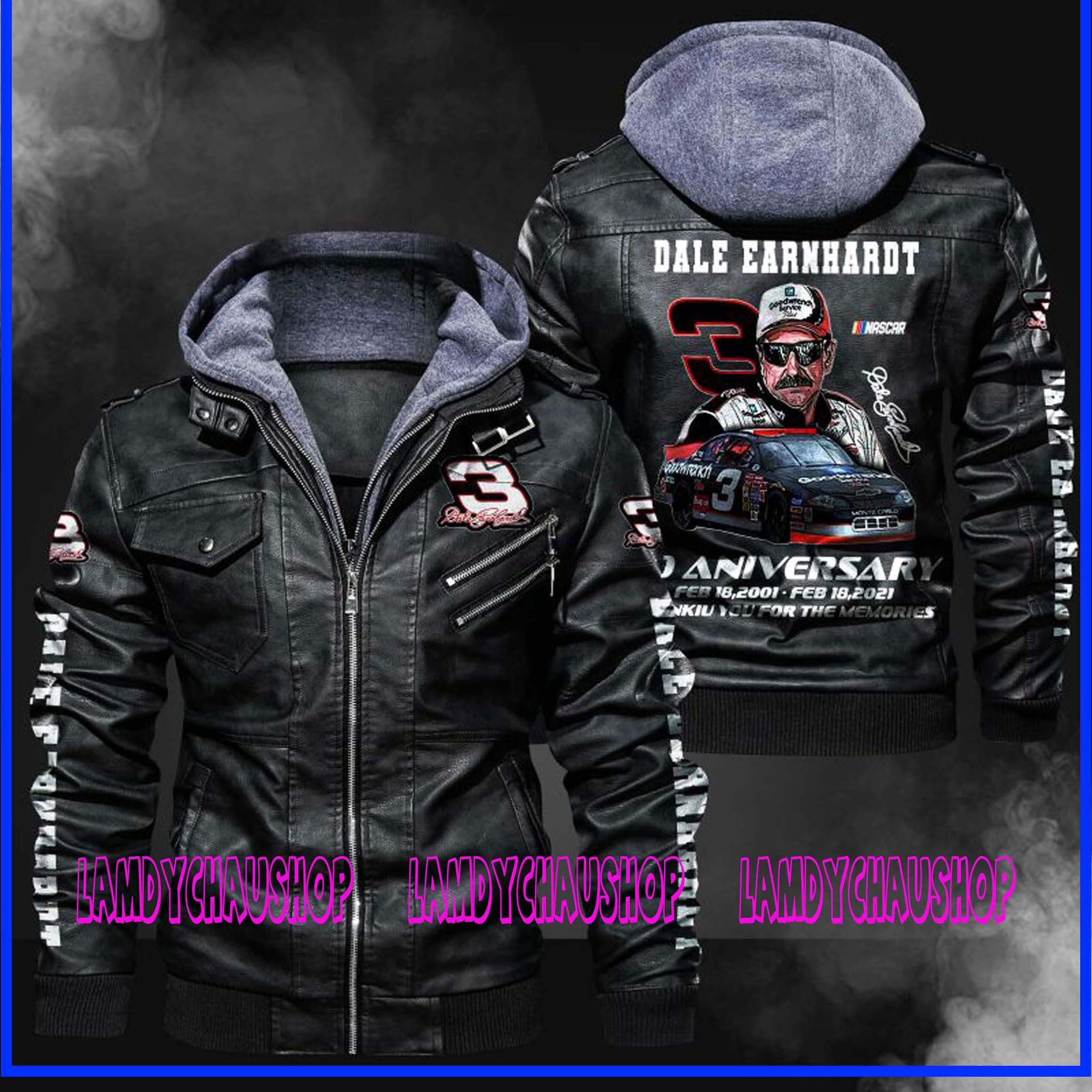 Dale Earnhardt 3D Leather Jacket Men Winter Leather Jacket Men | Etsy