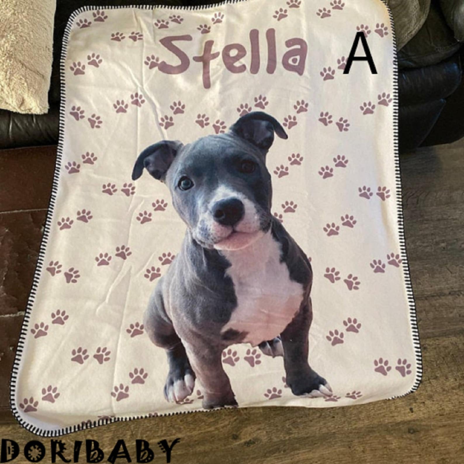 Personalized Photo Pet Fleece Blanket Custom Pet Face Etsy