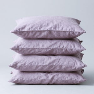 Woodrose Linen Pillowcase – Handmade Stonewashed Flax Sham, Custom Size