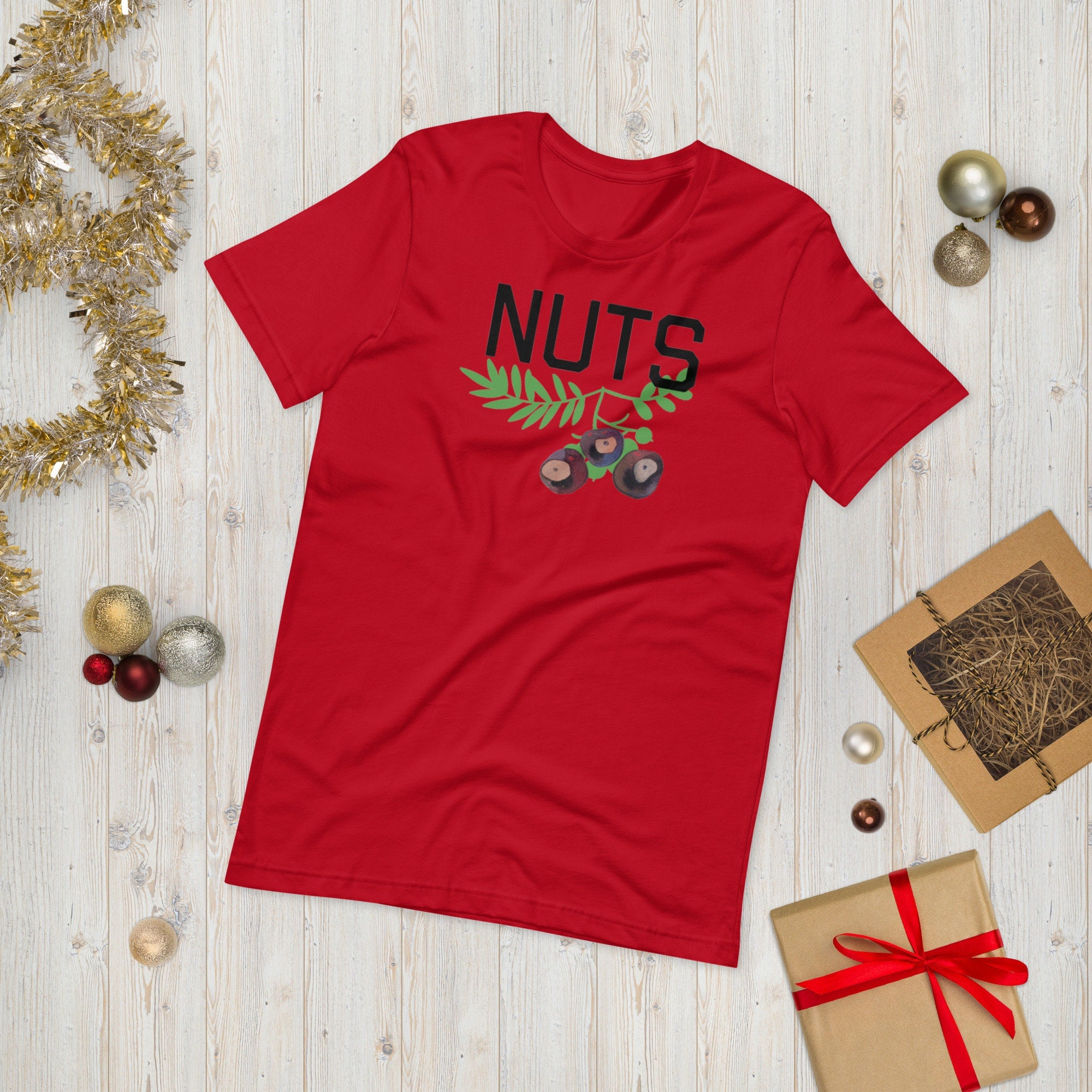 Merry Christmas Chest Nuts T Shirt Nuts Roasting Open Fire Etsy UK