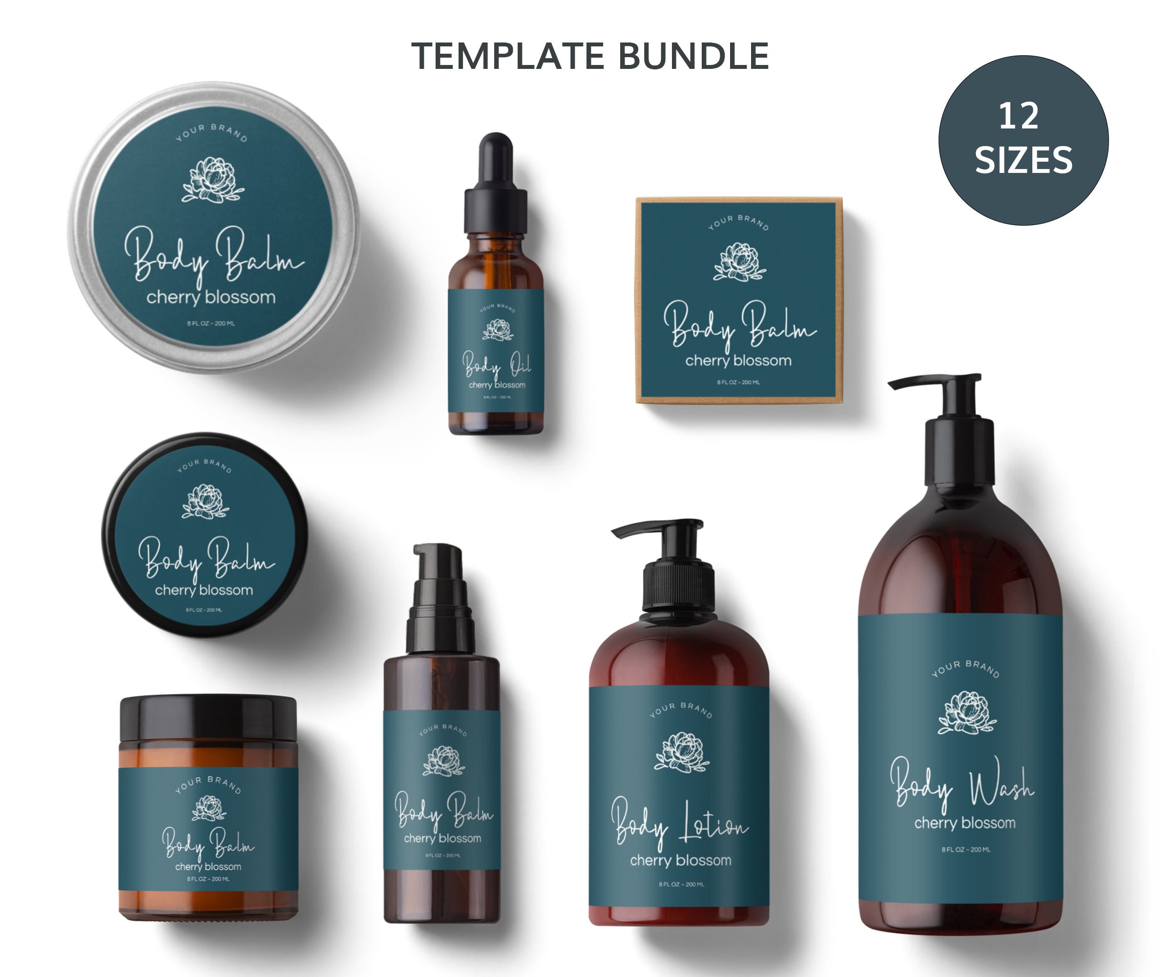 DIY Body Product Labels Editable Cosmetics Labels Custom Etsy