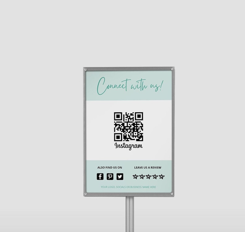 Scan to Pay, QR Code Sign, Small Business Sign, Customizable QR Code ...
