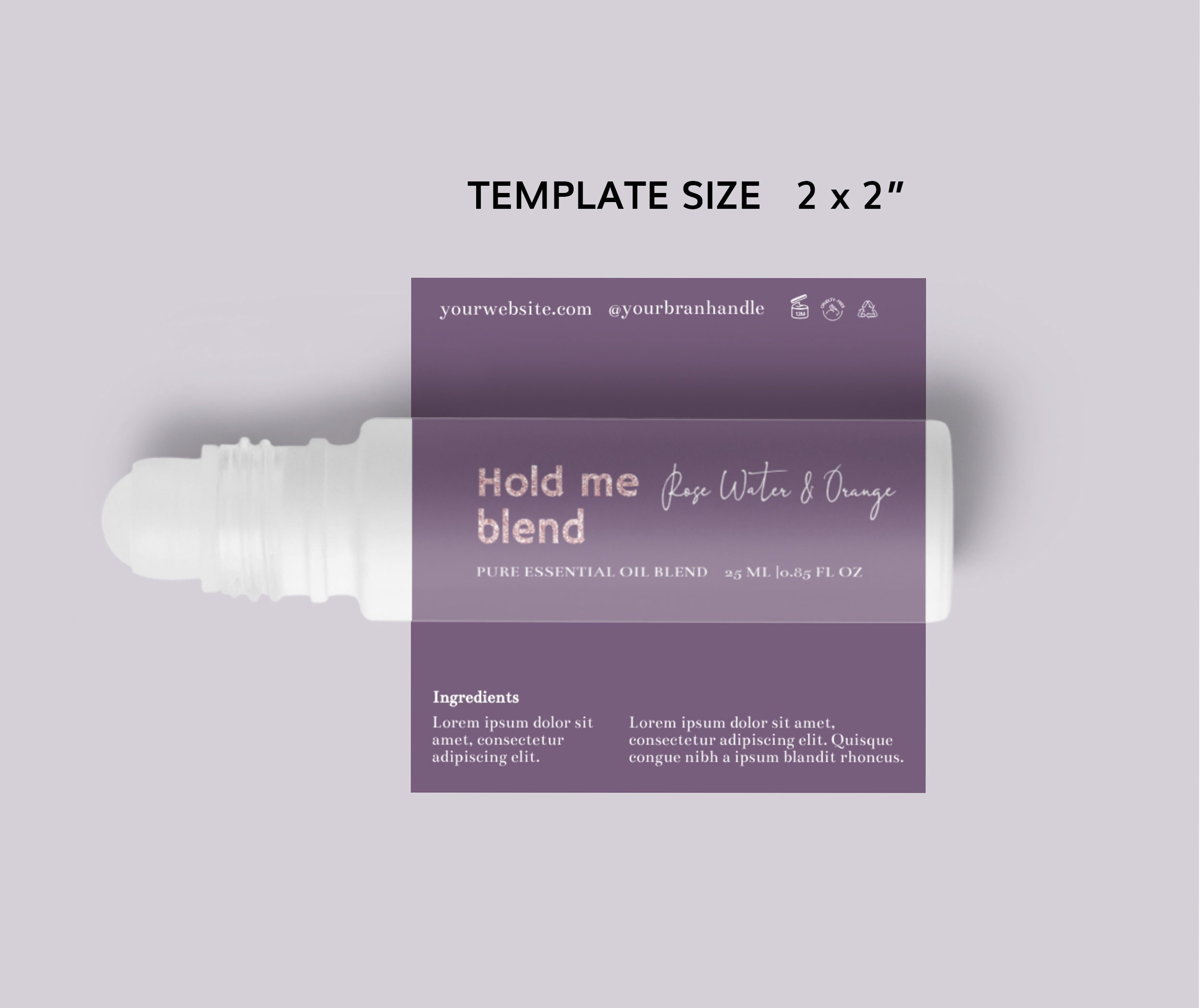 Roller Bottle Label Template Editable Roller Bottle Label - Etsy