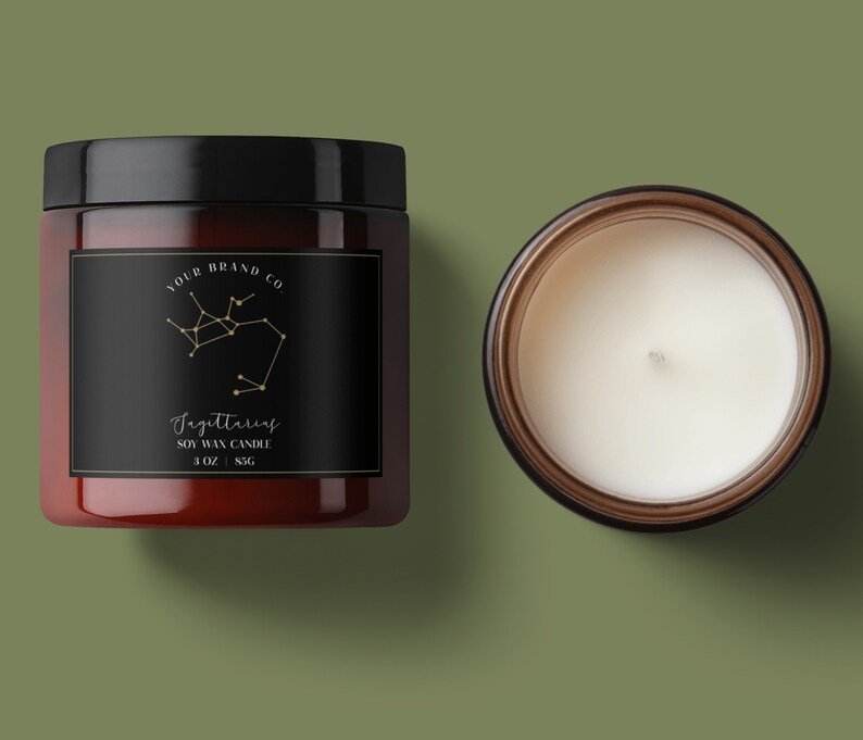 12 X ASTROLOGY Editable Candle Label, ZODIAC Editable Candle Label