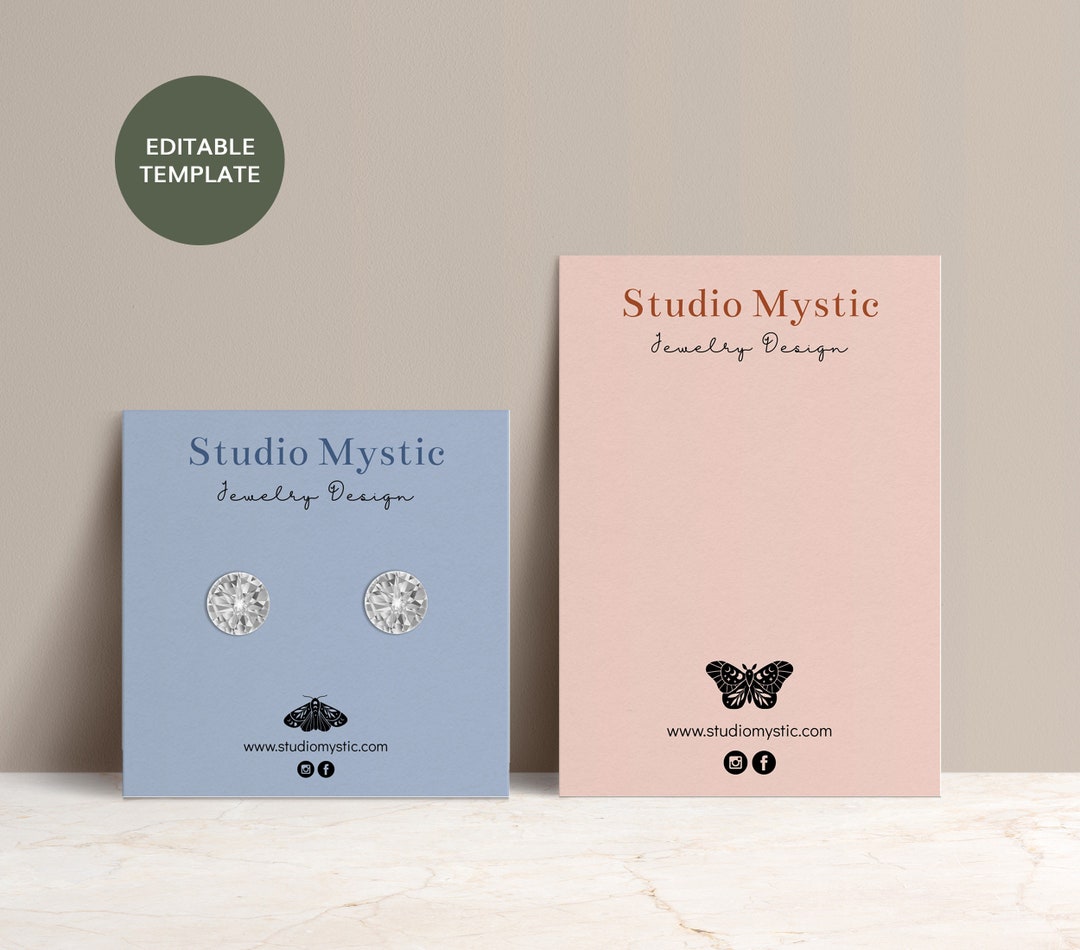 Earring Cards, Custom Earring Cards, Jewelry Cards, Jewelry Display