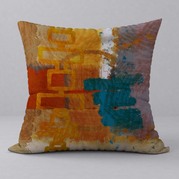 Aqua Throw Pillow Etsy