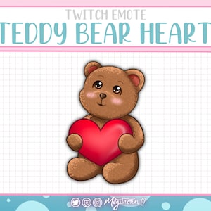 x1 Twitch Emote- Teddy Bear Heart
