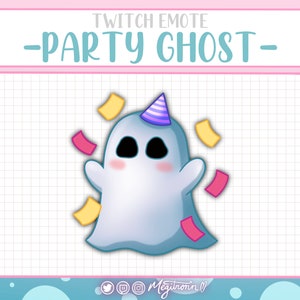 x1 Twitch Emote- Party Ghost
