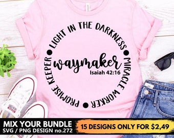 Way Maker Miracle Worker Promise Keeper Svg Files For Cricut, Religious, Christain Svg Png