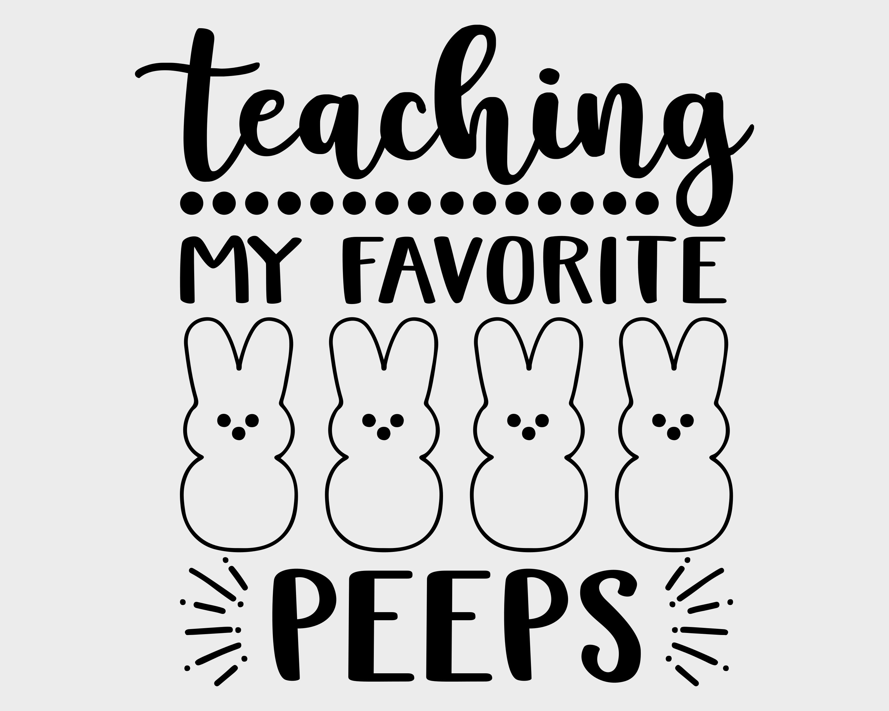 Teaching My Favorite Peeps Svg Files for Cricut Easter - Etsy