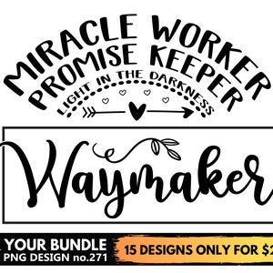 Weg-Macher Wunderarbeiter Versprechen Keeper Svg Dateien für Cricut, religiöse, Christian, Waymaker Rahmen Svg Png