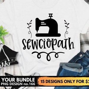 Sewciopath-Svg-Dateien für Cricut, lustige Nähmaschine-Svg-Png-Design