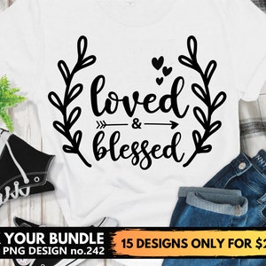 Geliebte gesegnete SVG-Dateien für Cricut, gesegnete Mama, christliche SVG-Png
