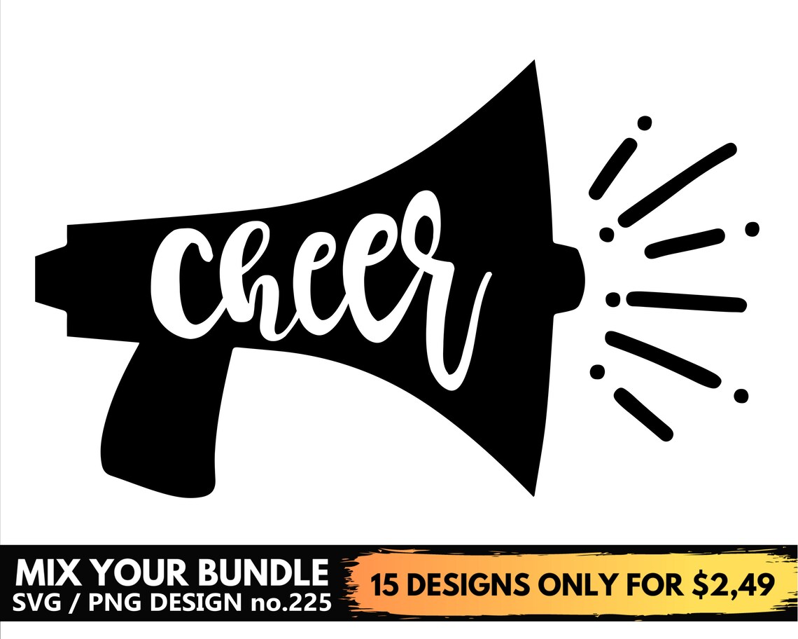Cheer Loud Speaker Megaphone Svg Files for Cricut, Cheerleading