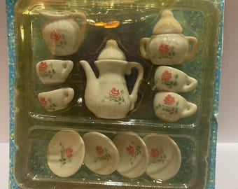 Vintage Imperial Petite Princess 13 Piece Porcelain Mini Tea Set