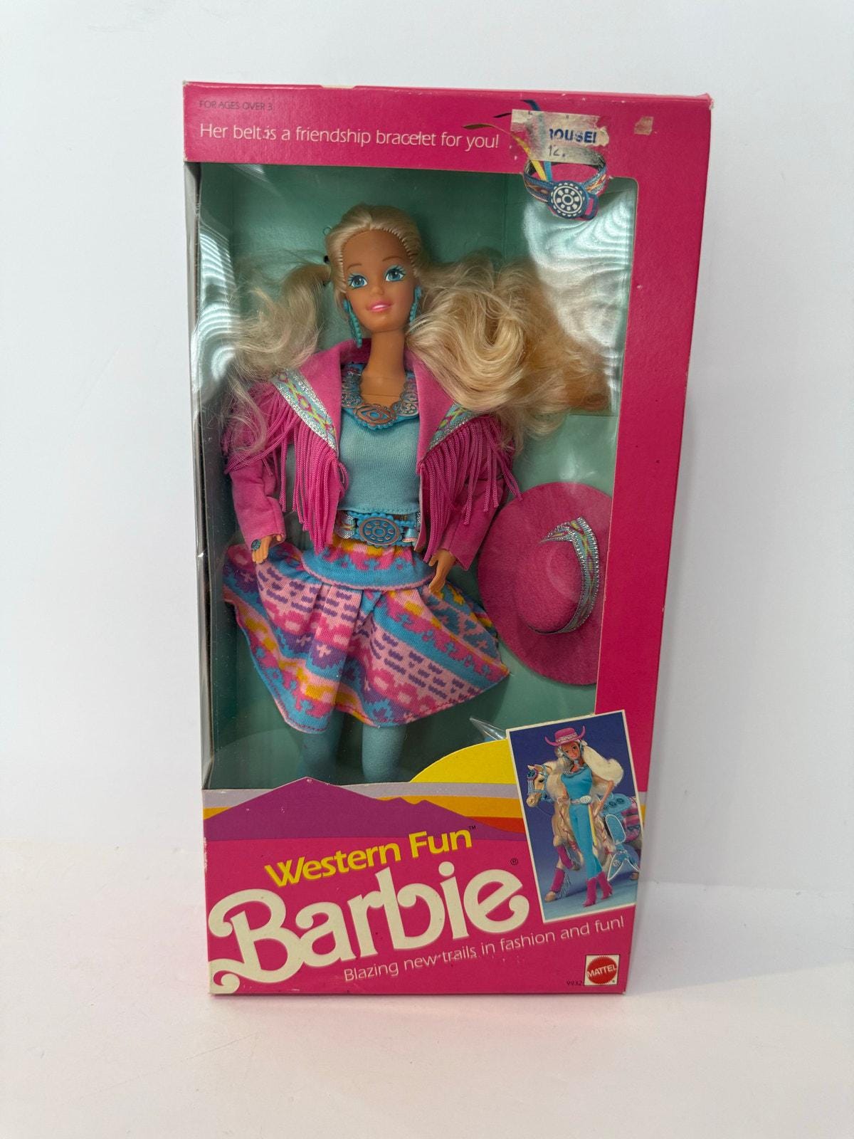Western Fun Barbie NRFB Vintage 1989 Mattel 9932