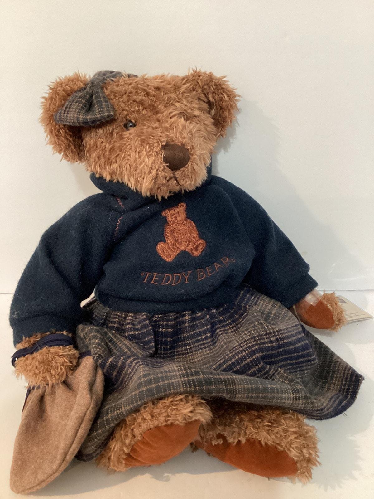 Vintage Russ Lady Laine Teddy Bear Plush With Tags Sweater Bow - Etsy