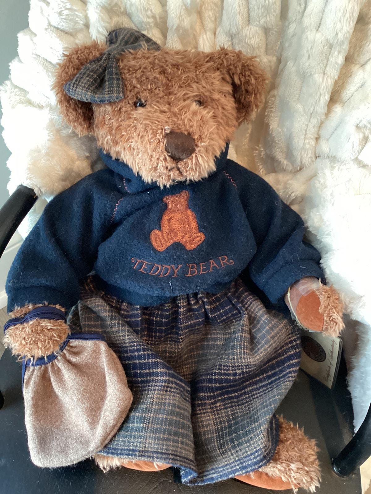 Vintage Russ Lady Laine Teddy Bear Plush With Tags Sweater Bow - Etsy