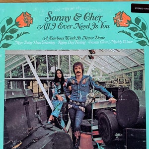 1972 Cher&Sonny - All I Ever Need Is You Vinyl Record/ Folk Pop/Pop Vinyl/ Vintage 80’s Vinyl/ LP Vinyl Record/20th Century Music
