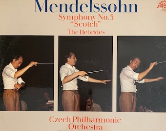 Vintage MENDELSSOHN Symphony No.3 “Scotch”The Hebrides Czech Philharmonic  Orchestra Vinyl Record/80’s Vinyl Record/