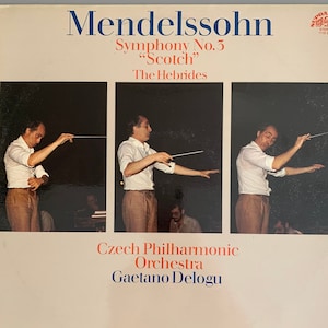 Vintage MENDELSSOHN Symphony No.3 “Scotch”The Hebrides Czech Philharmonic  Orchestra Vinyl Record/80’s Vinyl Record/