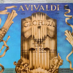 Vintage Vinyl Record A.Vivaldi Glory/80’s Vinyl/ Old Records/Classical Music