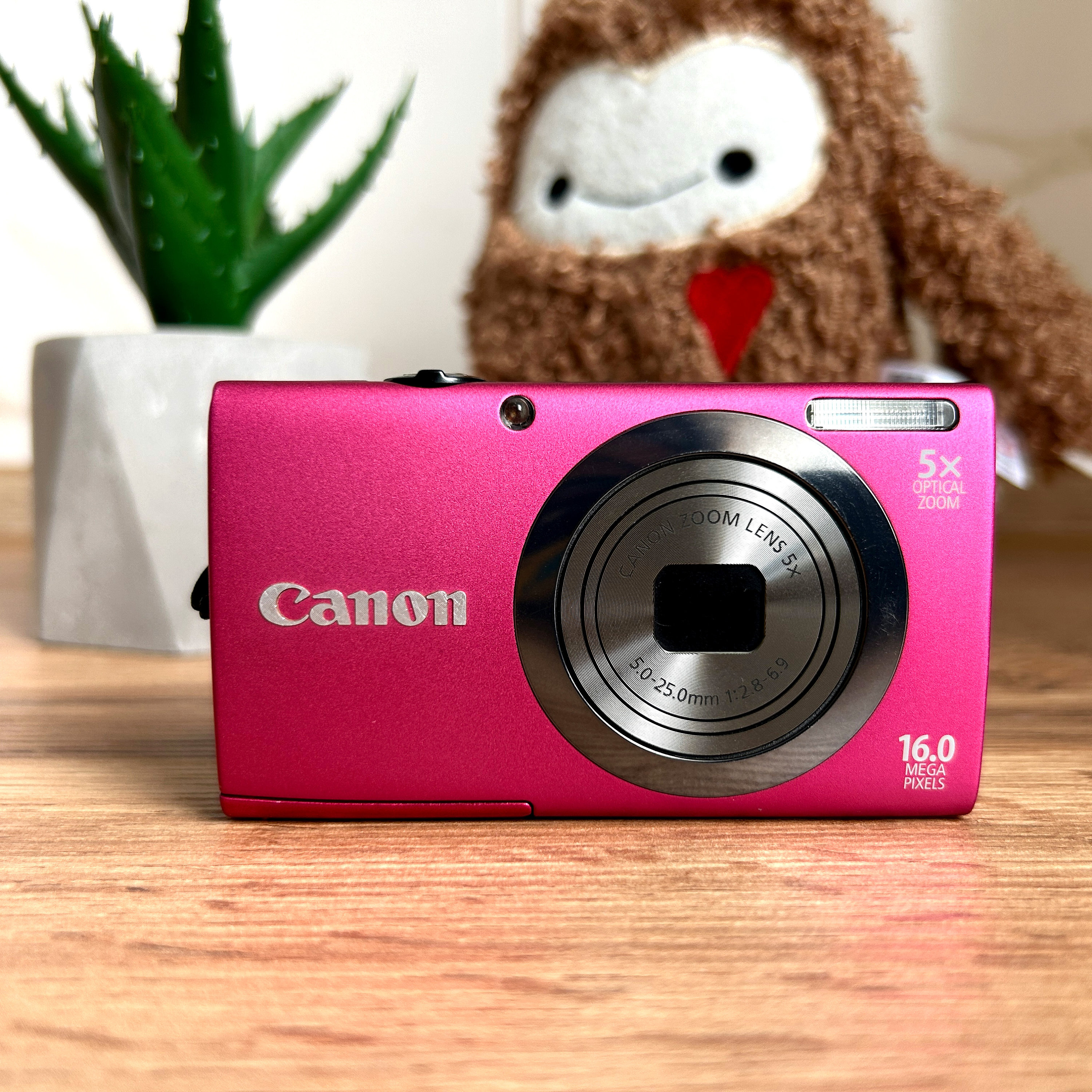 Pink Canon Powershot A2300 16.0 MP Digital Camera With