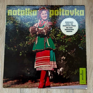 NATALKA POLTAVKA- Highlights From The Ukrainian Opera Vinyl Record/ Vintage Vinyl Record Folk Art/Ukrainian Art/