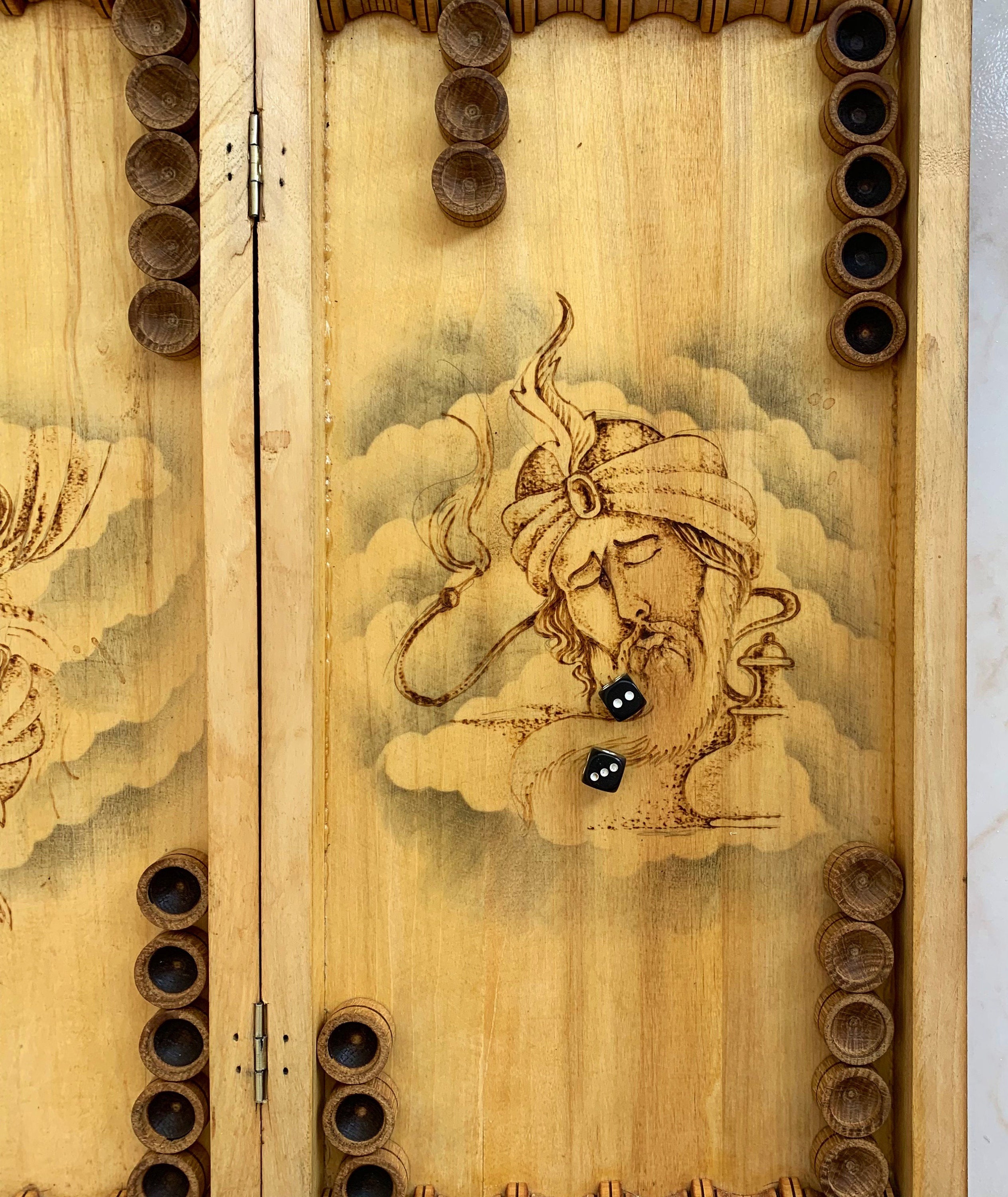 Juego de backgammon de madera hecho a mano / Vintage Soviet | Etsy